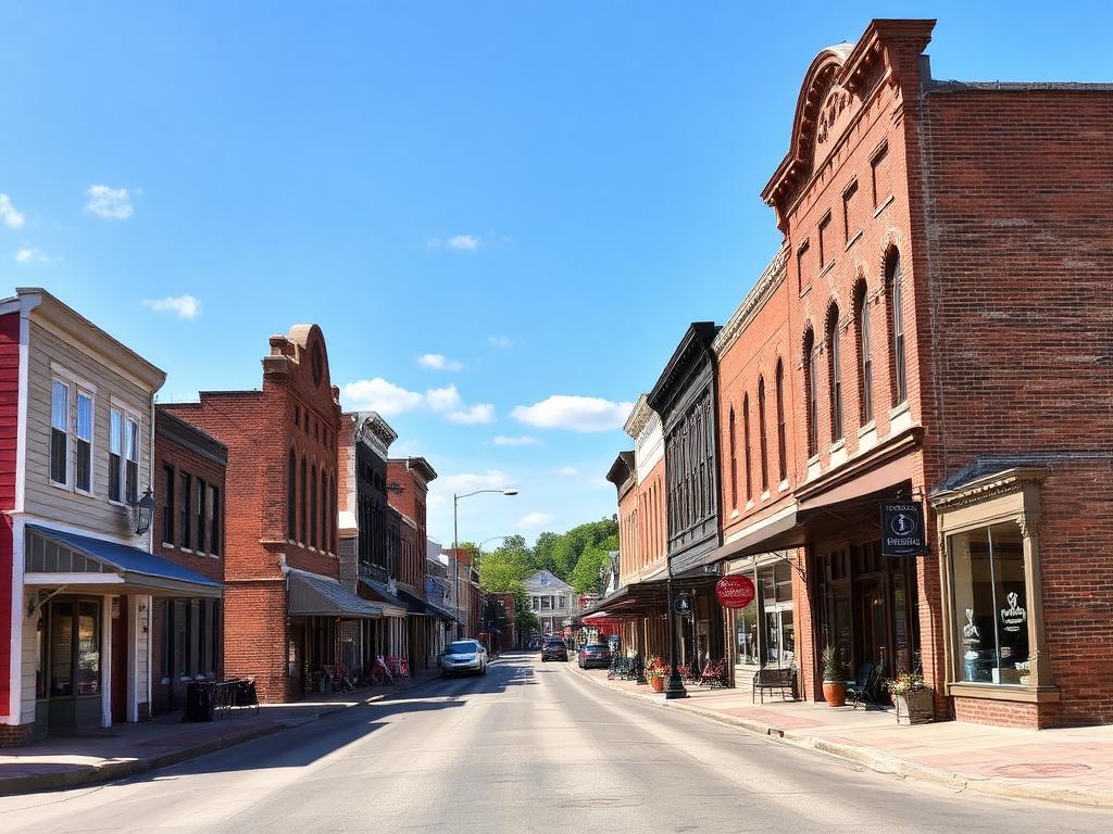 Historic Main Street in Nolensville, Tennessee